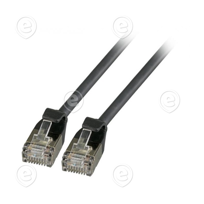 Vahekaabel CAT6A UTP 1,0m must (ultrapehme TPE 3,6mm)