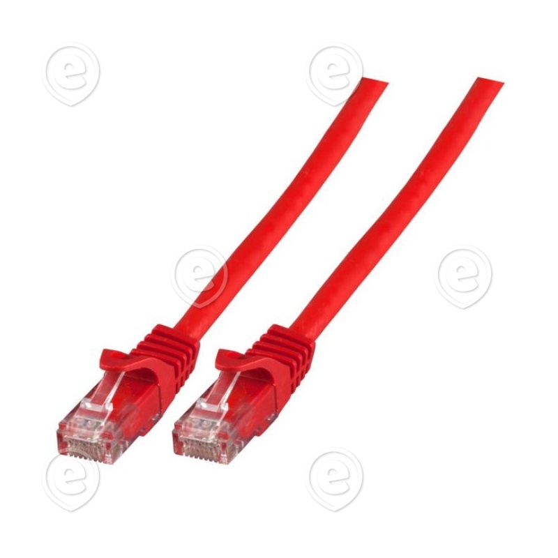 Vahekaabel CAT6 UTP, LSZH, 0,25m (punane) / murdumiskaitsega                                                                                                                          