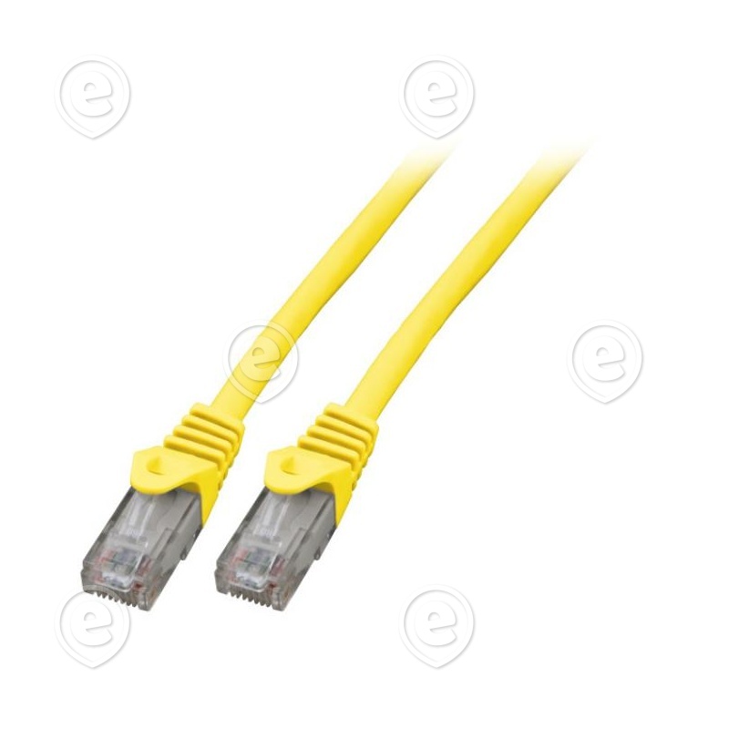 Vahekaabel CAT6 UTP, LSZH, 0,5m (kollane) / murdumiskaitsega                                                                                                                        