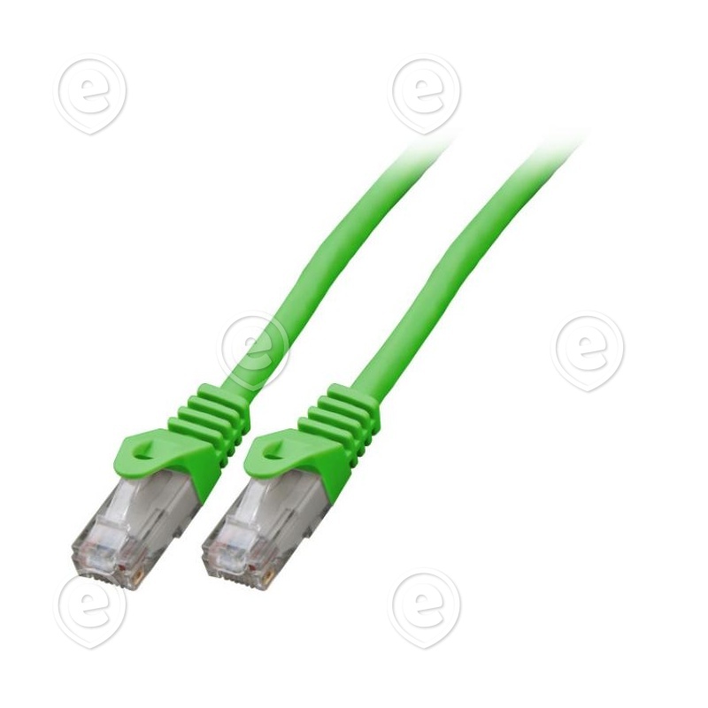 Vahekaabel CAT6 UTP, LSZH, 3,0m (roheline) / murdumiskaitsega                                                                                                                       