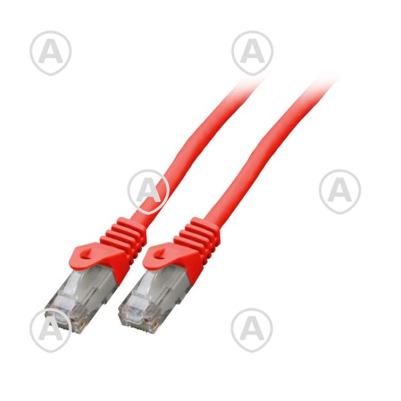 Vahekaabel CAT6 UTP, LSZH, 1,0m (punane) / murdumiskaitsega                                                                                                                         