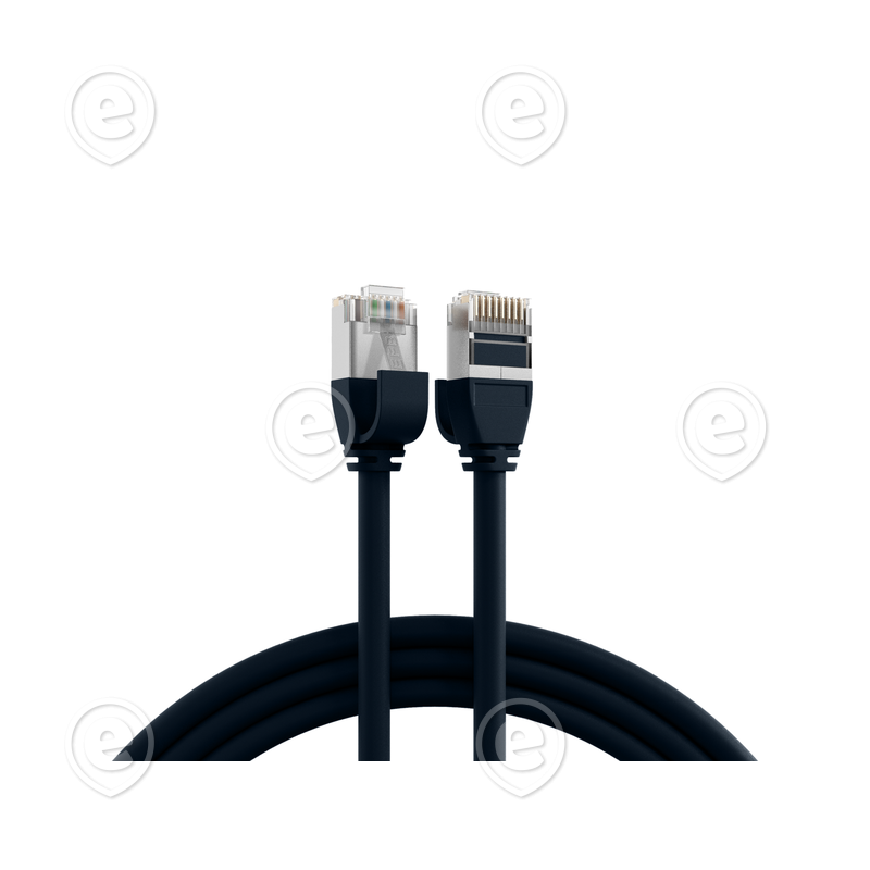 Vahekaabel CAT6A FTP 1,5m must (ultrapehme TPE 4,0mm)