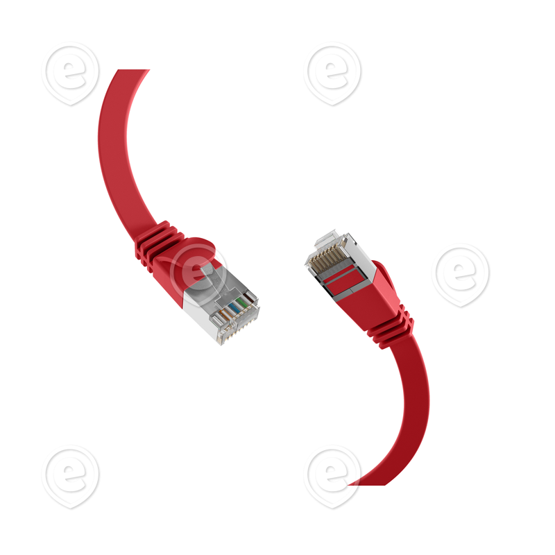 Vahekaabel CAT6A U/FTP 10G 2,0m (punane) lapik