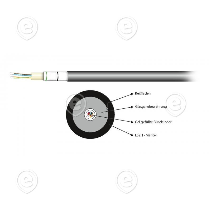 FO välikaabel A-DQ(ZN)B2Y OS2 8E (1x8) Fca 1750N PE black 7,1mm G657A1
