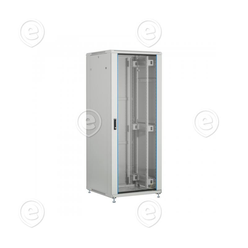 Seadmekapp PEL 42U 2000x600x600mm, klaas+metalluks, külgseinad RAL7035