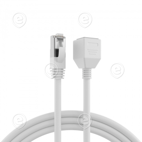Pikenduskaabel CAT6A S/FTP 10G 1,0m (valge)                                     