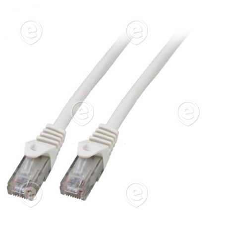 Vahekaabel CAT6 UTP, LSZH, 0,5m (valge) / murdumiskaitsega                                                                                                                          