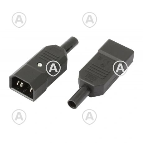 Toitepistik C14, 10A - 250V, VDE, 3-pin CEE