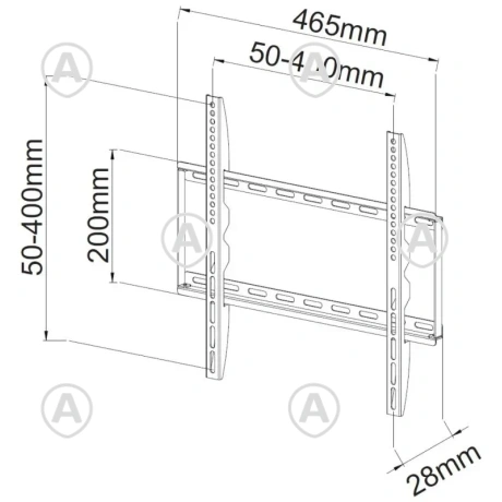 Seinakinnitus LCD ekraanile 23"-55" ekraanile, õhuke