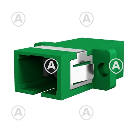 Adapter SC Simplex SM/APC, plastik, keraamiline hülss, värvus roheline                                                                            