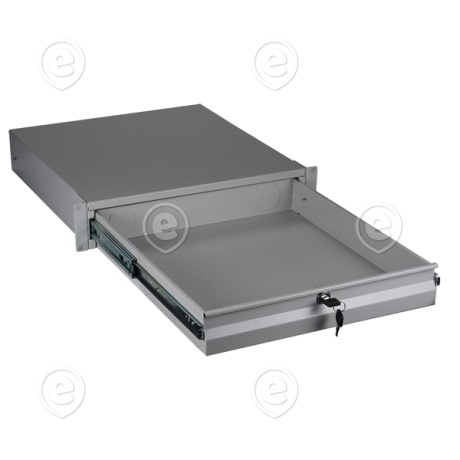 Sahtel 3U, lukustav, RAL7035 L=400mm, S=466mm                                                                                                                                       