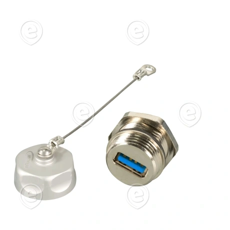 IP 67 metalladapter, M20, USB3.0 A-A