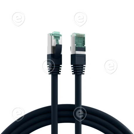 Vahekaabel CAT6A S/FTP 0,25M (must)                                                                                                                                                 