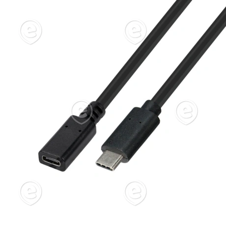 USB3.2 USB-C M - USB-C-F ( pesa) kaabel 1,0m , must