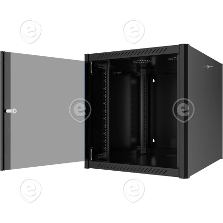 Seinakapp 20U klaasuksega, sügavus 800mm, RAL9005   ( kandevõime 80kg)                                                                                                                                   