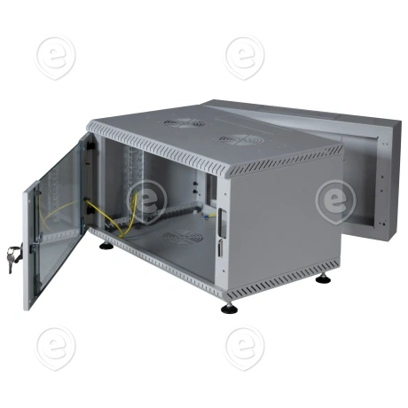 Seinakapp 6U, 330x600x600mm (k,l,s), max 40kg,  RAL7035 ( komplekteeritud)                                                                                                                                                