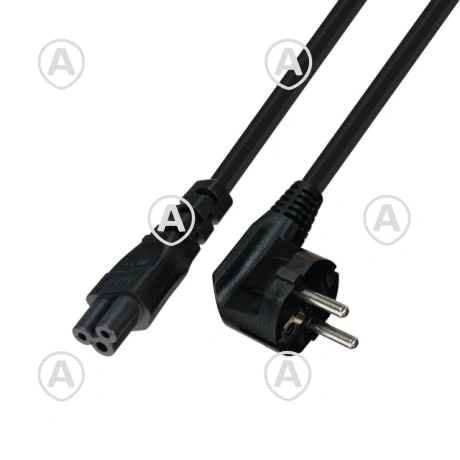 Toitejuhe ultrapehme 1,0m CEE 7/7 (90°) +C5 (180°), 3Gx0,75mm², must                                                   