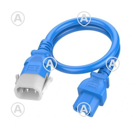 Toitejuhe 2,0m C14+C15 P-lukustusega, 3Gx1,00mm², sinine                                                                                                                                                