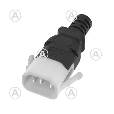 Toitejuhe 1,0m C13+C14 P-lukustusega, 3Gx0,75mm², must                                                                                                                                                 