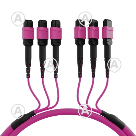 Optikakaabel MTP®-F/MTP®-F 72xkiudu OM4, LSZH violetne, Kood A, 30,0m