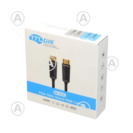 HDMI 2.1  AOC optiline kaabel 8K60Hz 48 Gbit/s 15m, must, slim