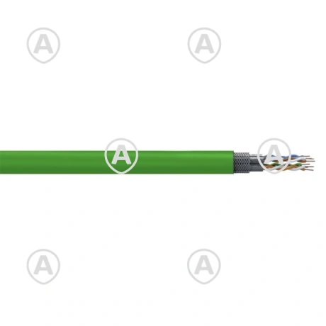 Kiuline ultrapehme kaabel CAT6A S/FTP, värvus roheline, 50m/rull