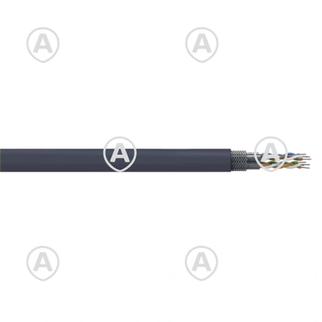 Kiuline ultrapehme kaabel CAT6A S/FTP, värvus sinakashall, 50m/rull