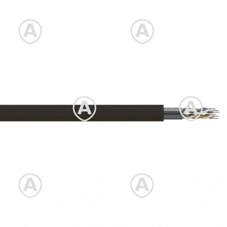 Kiuline ultrapehme kaabel CAT6A S/FTP, värvus must, 50m/rull