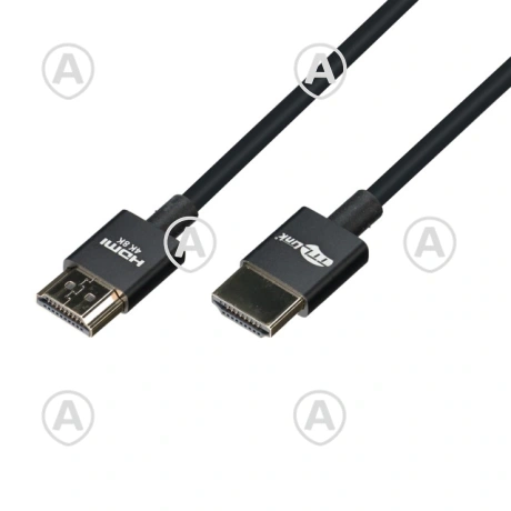 HDMI 2.1 kaabel 8K60Hz 48 Gbit/s 0,5m, must, slim