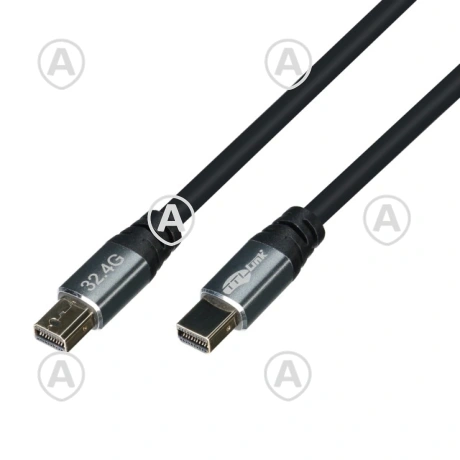 MiniDisplayPort 1.4 kaabel, 32.4Gbps 8K60Hz must 0.5m