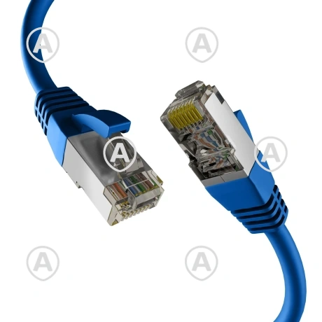 Vahekaabel CAT8.1 S/FTP, 2,0m, LSZH, 40Gbit, sinine