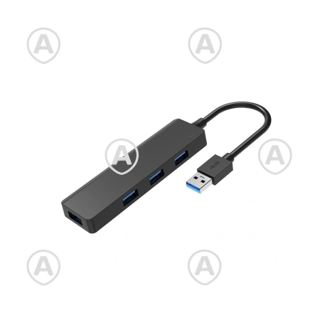 USB 3.0 Hub 4-Port, 4x USB-A, 5Gbps ABS,passivne, must,USB-C/USB-A