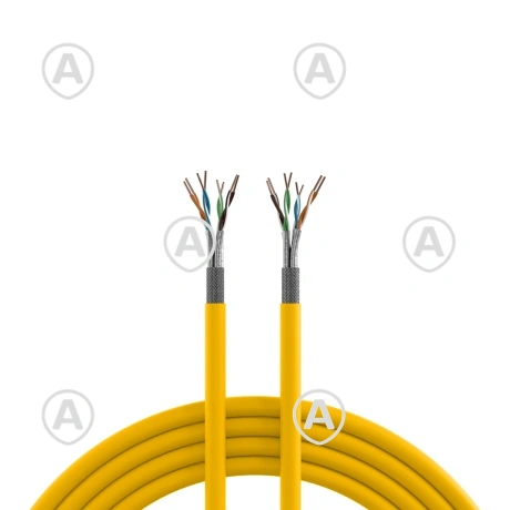Keerdpaarkaabel sisetingimustele INFRALAN® Cat.7A 1250 AWG23 S/FTP 4P CPR kollane RAL1021, 100m/rull                                                                                                                      