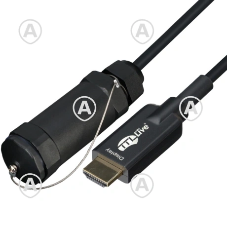 HDMI2.1  AOC optiline kaabel 8K60Hz 48 Gbit/s 10m, must, armeeritud + IP kaitse