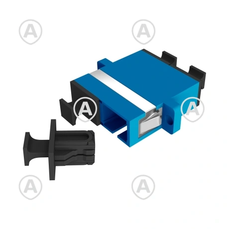 Adapter SC Duplex SM plastik, keraamiline hülss, värvus sinine                                                                                                           