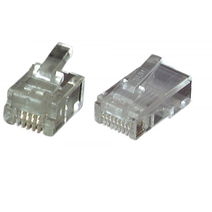 Modular plug RJ12 6/6 (100pc/bag)                 