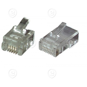 Modular plug RJ12 6/6 (100pc/bag)                 