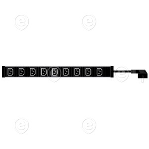 PDU 9xC13, cord 2m, Schuko plug               