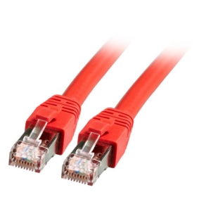 RJ45 Patch cable S/FTP, Cat.8.1, BC, red