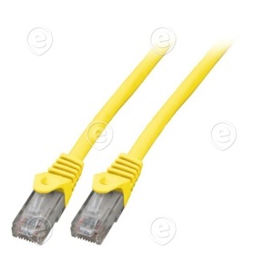 Patchcord Cat.6 UTP LSZH patch cable 0,25m yellow        