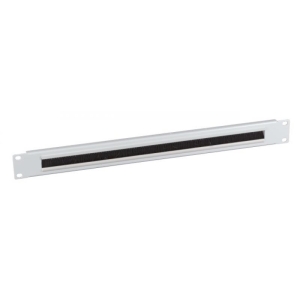 19" 1U Cable Feedtrough Panel with Brush RAL9005
