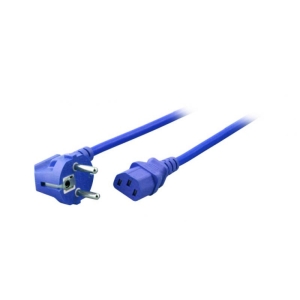 Power Cable CEE7/3 90° - C13 180°, blue, 1.8 m, 3 x 0.75 mm²