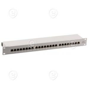 Modularpaneel STP 24xRJ45 Cat.6A, 19“ 1U, RAL9005