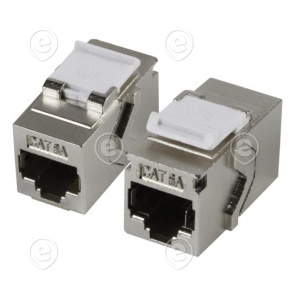 CAT6A RJ45 Snap-in adapter j/j  shielded, high- grade st