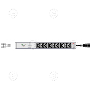 Automaatne ülekandelüliti (ATS)  9-kohaline C13, kaabel 2m                                                                                                                                              