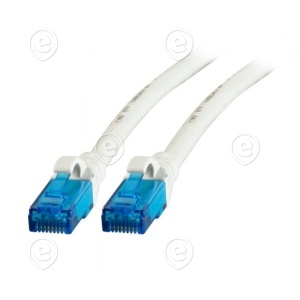 RJ45 Patch cable U/UTP, Cat.6A, LSZH,Premium, 500MHz, 0,15m, grey