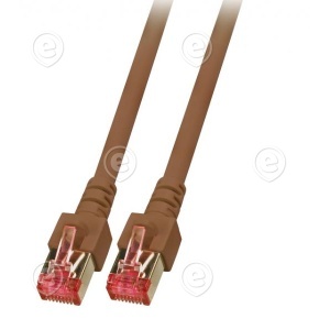 RJ45 Patchcable S/FTP,Cat.6 1,0m brown             