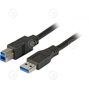 USB3.0 Ühenduskaabel A-B, M-M, 3.0m, black, Classic                                                                                                                                          