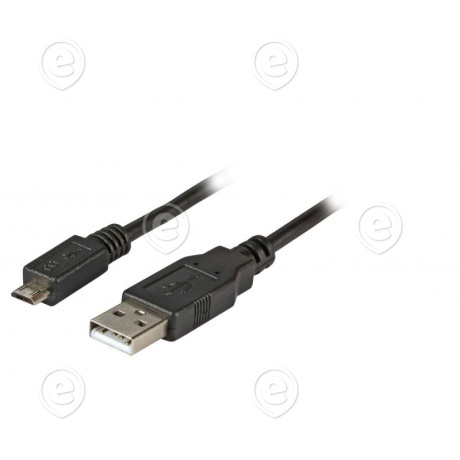 USB2.0 Connection Cable A-Micro-B 5pol., M-M, 1.8m, black, Premium