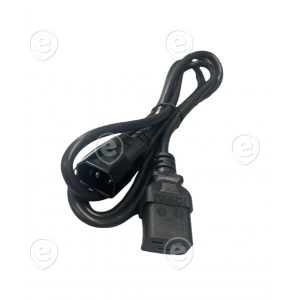 Extension Cable C14 180° - C19 180°, black 3,0m